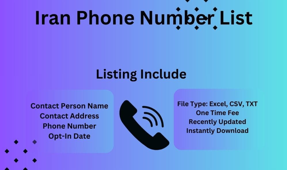 Iran phone number list