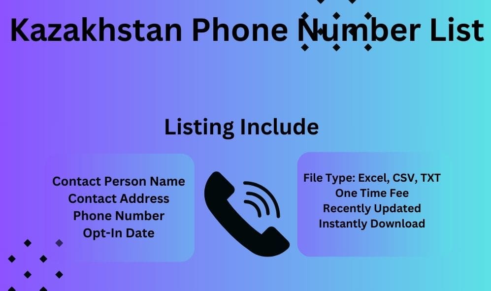 Kazakhstan phone number list