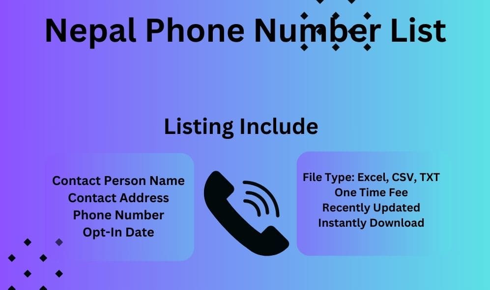 Nepal phone number list