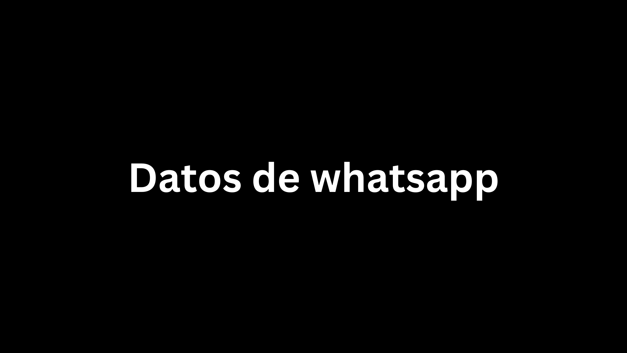 Datos de whatsapp 