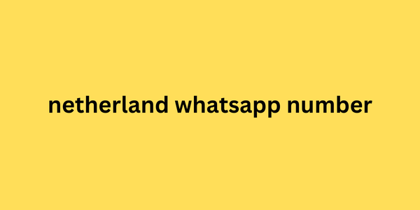 netherland whatsapp number